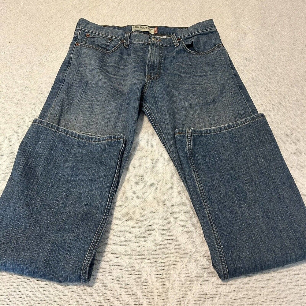 Levis 527 Jeans Mens 36x34 Low Boot Cut Western Cowboy Normcore Blue
